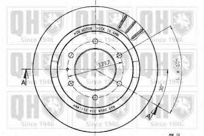 QUINTON HAZELL bdc3958 -  Тормозной диск